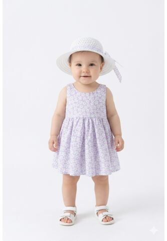 Vestido Casual Niña Con Sombrero – Tierno Y Cómodo Comprastao