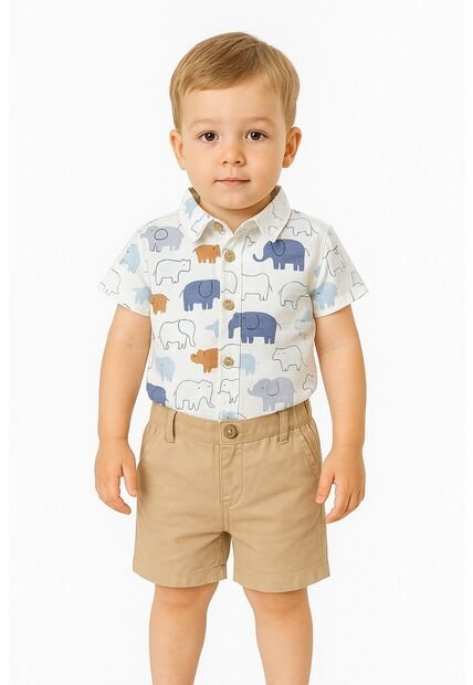 Ropa Niños Conjuntos Vestir Pantalones Cortos Y Camisa