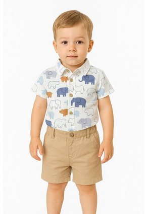 Ropa Niños Conjuntos Vestir Pantalones Cortos Y Camisa