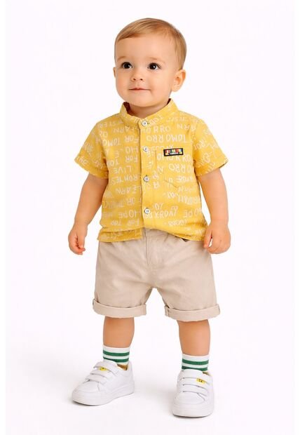 Niños Conjuntos Camisa Y  Pantalón Corto Prendas Vestir Bebes