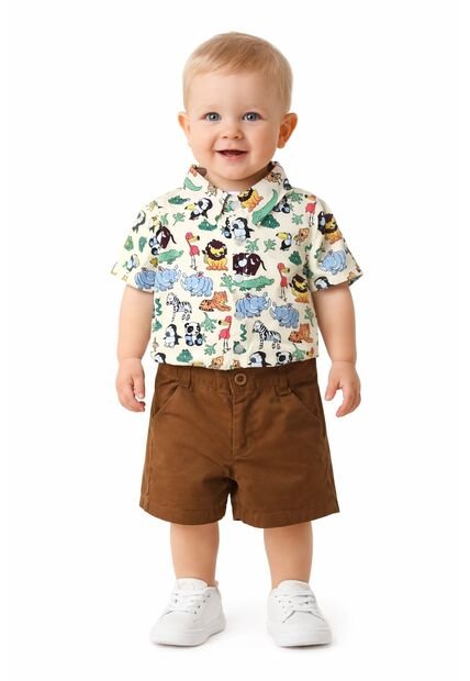 Niños Conjuntos Ropa Vestir Pantalones Cortos Camisa