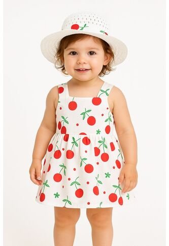 Vestido Niña Frutas Con Sombrero – Moda Infantil Comprastao