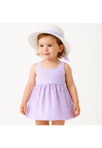 Vestido Casual Niña Con Sombrero – Tierno Y Cómodo Comprastao