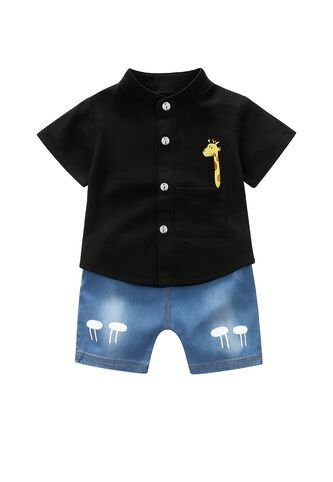 Pantalones Cortos Camisa Conjuntos Para Niños Comprastao