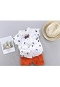 Conjuntos Para Niños Pantalones Cortos Y Camisa Con Corbatin   de Comprastao
