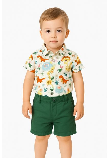 Comprastao Vestir Ropa Niños Conjuntos Online Prendas Bebes Verde Blanco