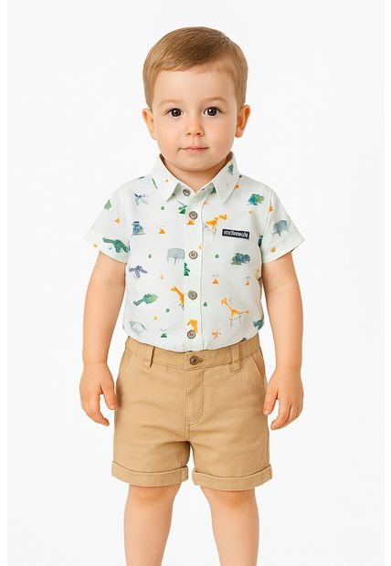Ropa Niños Conjuntos Vestir Pantalones Cortos Y Camisa
