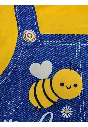 Conjunto De Ropa Enterizo Para Niñas Vestidos Princesas Ropa Fresca De Verano Abeja Y Flores