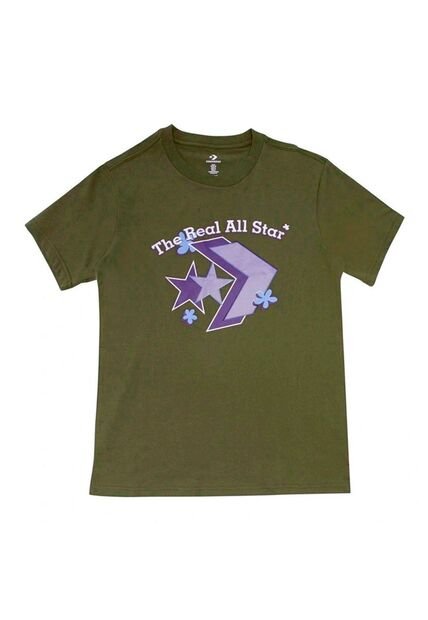 Camiseta Converse Logo Remix Mujer-Verde