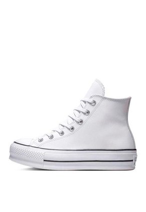 Tenis Converse Botas Cuero Ctas Lift Para Mujer-Blanco