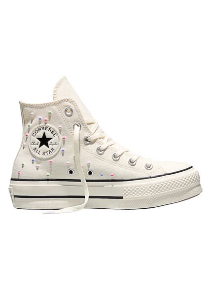 Tenis Botas Converse Chuck Taylor All Star Lift Mujer-Beige