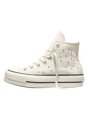 Tenis Botas Converse Chuck Taylor All Star Lift Mujer-Beige