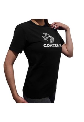Camiseta Converse Star Chevron Para Mujer-Negro