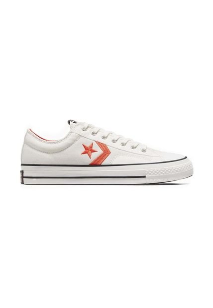 Tenis Converse Star Player 76 Unisex-Blanco/Naranja