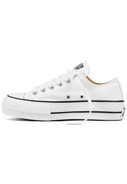 Tenis Converse Chuck Taylor All Star Plataforma Mujer Blanco Compra Ahora Dafiti Colombia