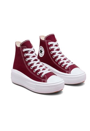 Tenis Converse Botas Chuck Taylor Move Platform Mujer -Vino