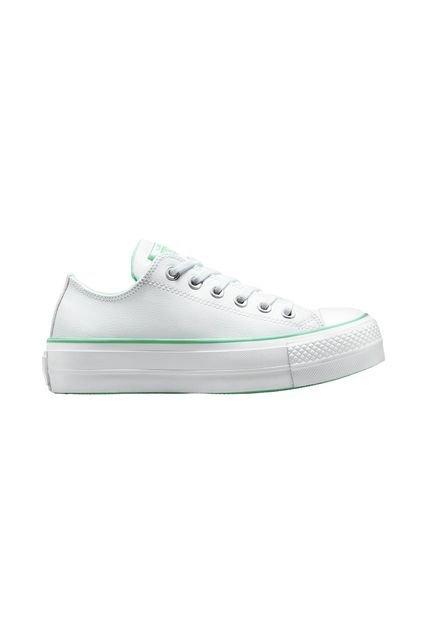 Tenis Converse Ctas Lift Cuero Mujer-Blanco/Verde