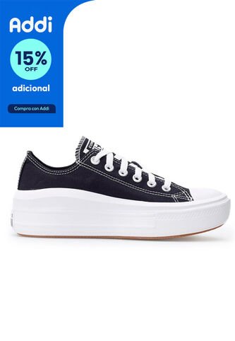 Tenis Converse Canvas Chuck Taylor All Star Move Mujer -Negro Converse
