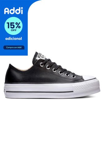 Tenis Converse Chuck Taylor All Star LiftClean Leather Mujer-Negro Converse