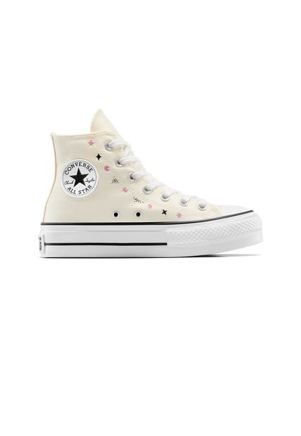 Tenis Converse Botas Chuck Taylor All Star Lift Mujer-Beige