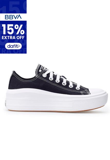 Tenis Converse Canvas Chuck Taylor All Star Move Mujer -Negro