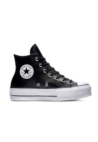 Tenis Converse Botas Cuero Ctas Lift Para Mujer-Negro Converse