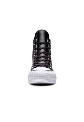 Tenis Converse Botas Cuero Ctas Lift Para Mujer-Negro