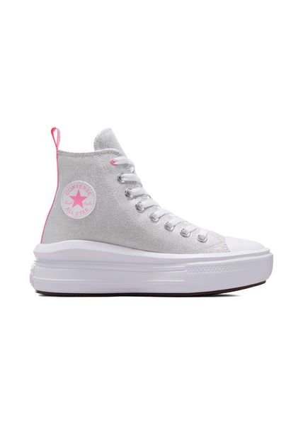 Tenis Converse Botas Chuck Taylor All Star Move-Plateado