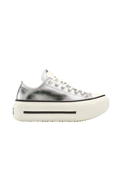 Tenis Converse Ctas Lift Double Stack Mujer-Plateado