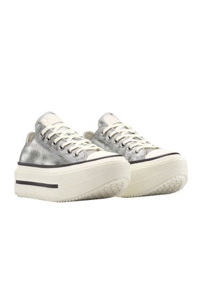 Tenis Converse Ctas Lift Double Stack Mujer-Plateado