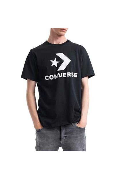 Camiseta Converse Star Chevron Patch-Negro