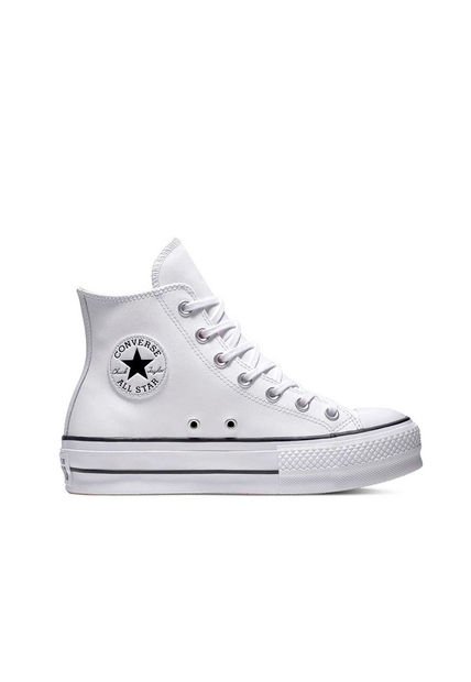 Tenis Converse Botas Cuero Ctas Lift Para Mujer-Blanco