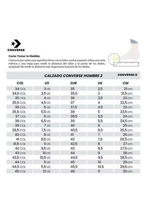 Tenis Converse Sport Casual Hombre-Blanco/Café