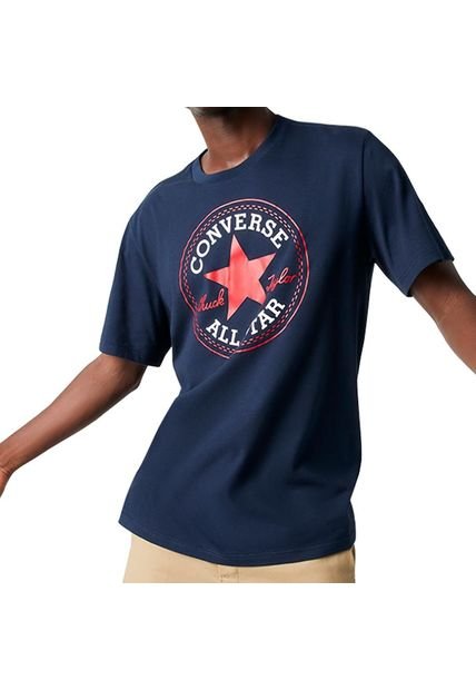 Camiseta Converse Nova Chuck Patch Para Hombre-Azul