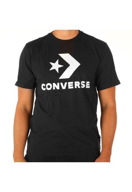 Camiseta Converse Star Chevron Para Hombre-Negro