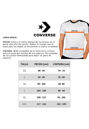 Camiseta Converse Star Chevron Para Hombre-Negro
