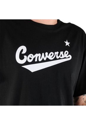 Camiseta Converse Nova Center Front Para Hombre-Negro