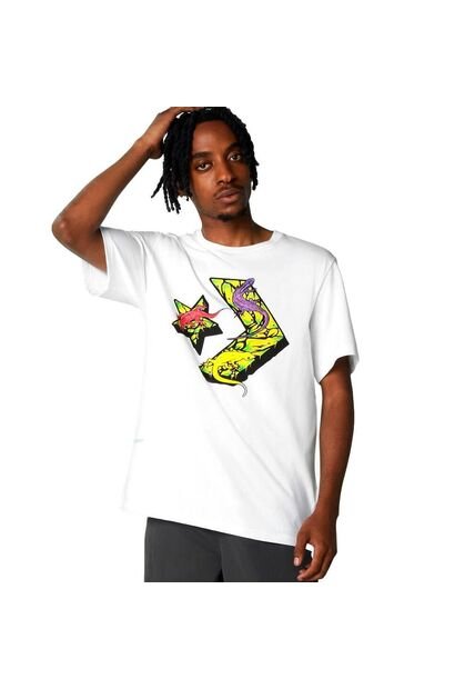 Camiseta Converse Exotic Lizards Unisex-Blanco