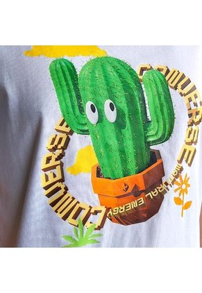 Camiseta Converse Animated Cactus Unisex-Blanco