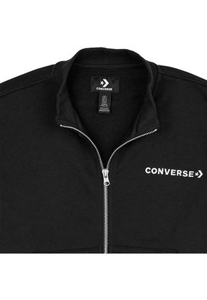 Chaqueta Converse Icon Play Full Zip Para Mujer-Negro