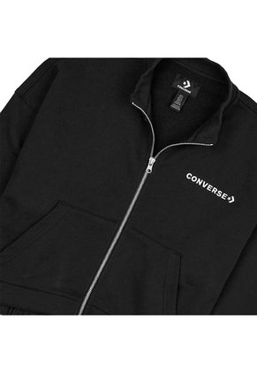 Chaqueta Converse Icon Play Full Zip Para Mujer-Negro