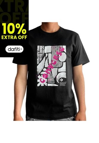 Camiseta Converse Vintage Ad Unisex-Negro Converse