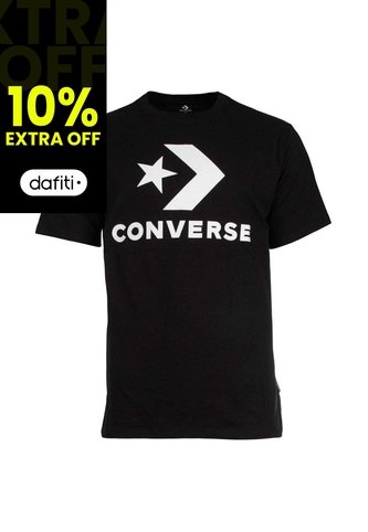 Camiseta Converse Fit Front Large Logo Unisex-Negro Converse