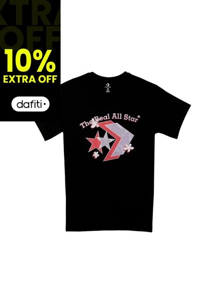 Camiseta Converse Logo Remix Mujer-Negro