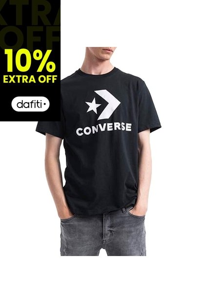 Camiseta Converse Star Chevron Patch-Negro