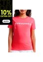 Camiseta Converse Wordmark Ss Mujer-Rosa de Converse