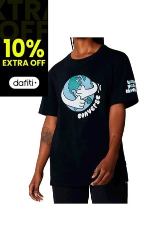Camiseta Converse Front Para Mujer-Negro Converse