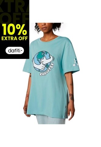 Camiseta Converse Front Para Mujer-Verde Converse