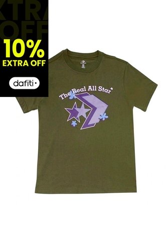 Camiseta Converse Logo Remix Mujer-Verde Converse