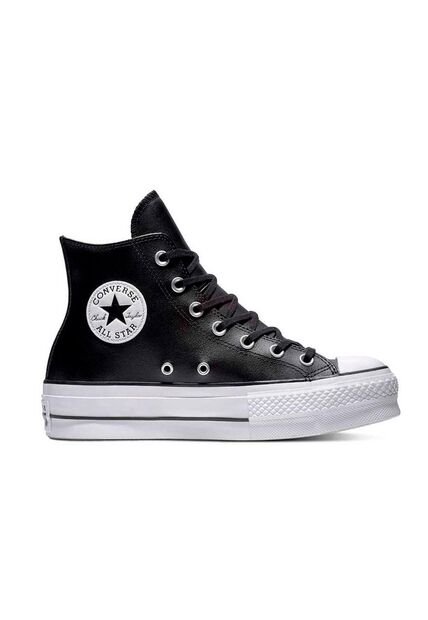 Tenis Converse Botas Cuero Ctas Lift Para Mujer-Negro